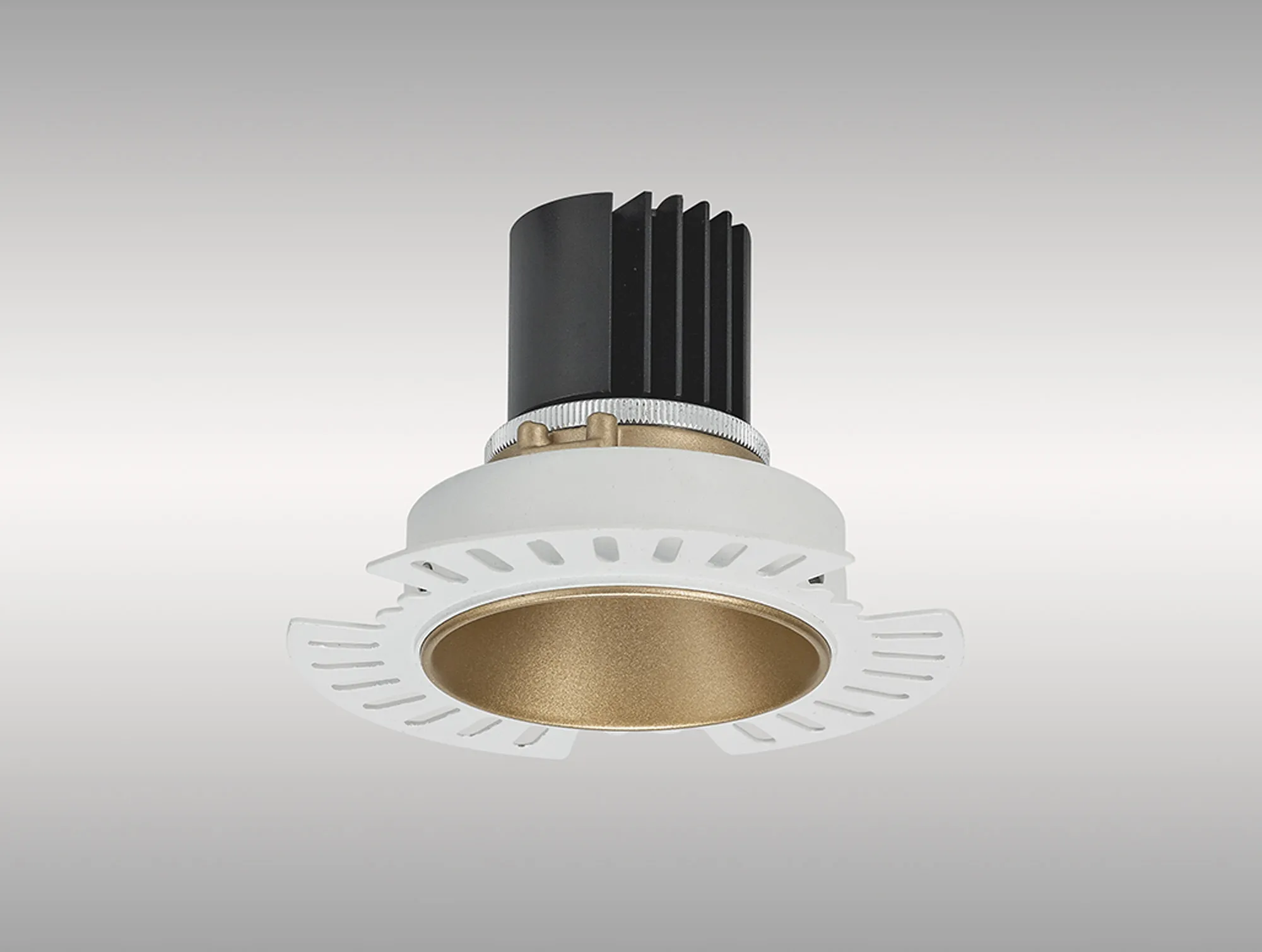 Basy 9 Tridonic Powered 9W 4000K 890lm 24° CRI>90 LED Engine, 250mA Gold Fixed Recessed Spotlight, IP20 DM201785  Dlux Basy 9